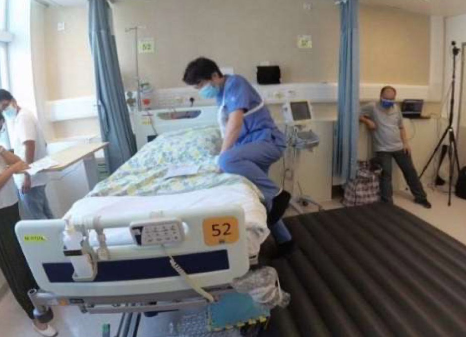 Hospital ward during the Tin Shui Wai clinical trial